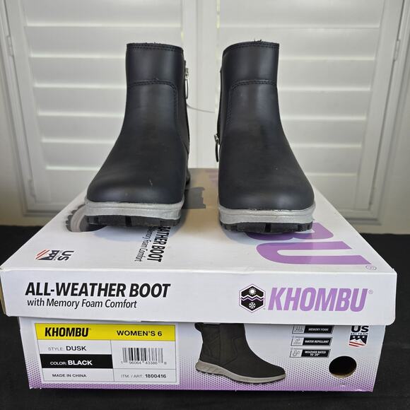 Khombu Women's Winter Boots Size 6 Lightly Used In Box - Picture 1 of 8
